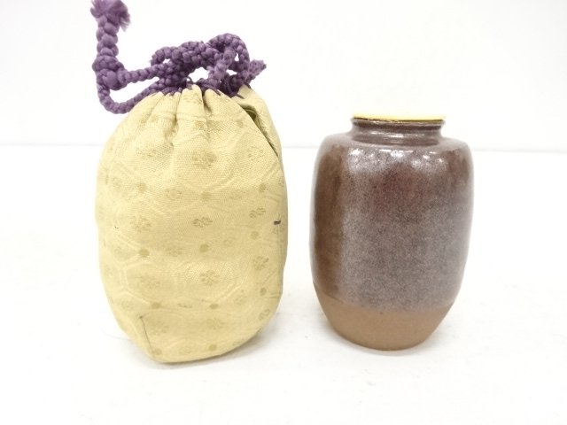 JAPANESE TEA CEREMONY / CHAIRE TEA CADDY (W/ SHIFUKUSA) / TETSUE